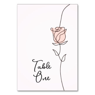 Numéros de table de mariage