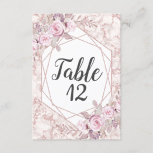 Numéros de table de mariage à cadre géométrique en