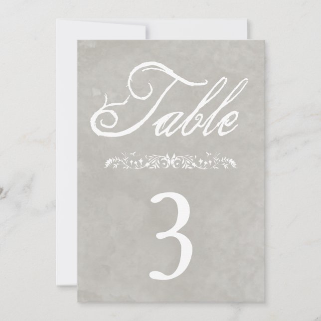 Numéros de table de mariage à l'aquarelle (Devant)