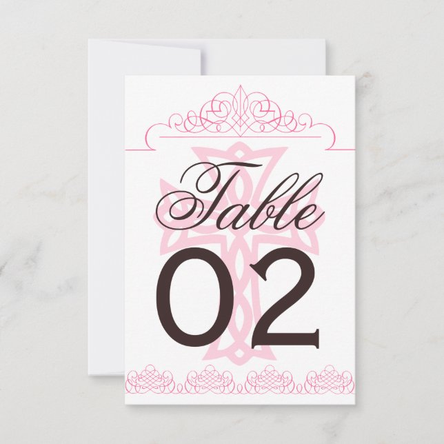 Numéros de table de mariage croisés (Devant)