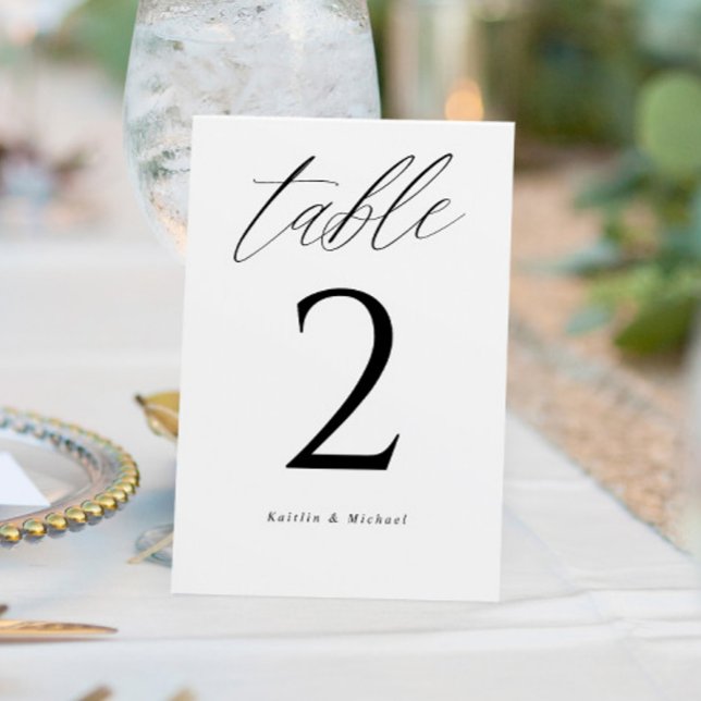 Numéros de table de mariage élégants modernes (Créateur téléchargé)