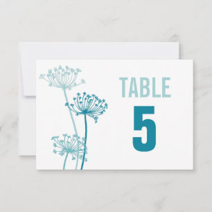 Numéros de table de mariage en fleurs graphiques e