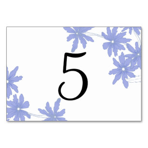 Numéros de table de mariage Fleurs de pâquerette b