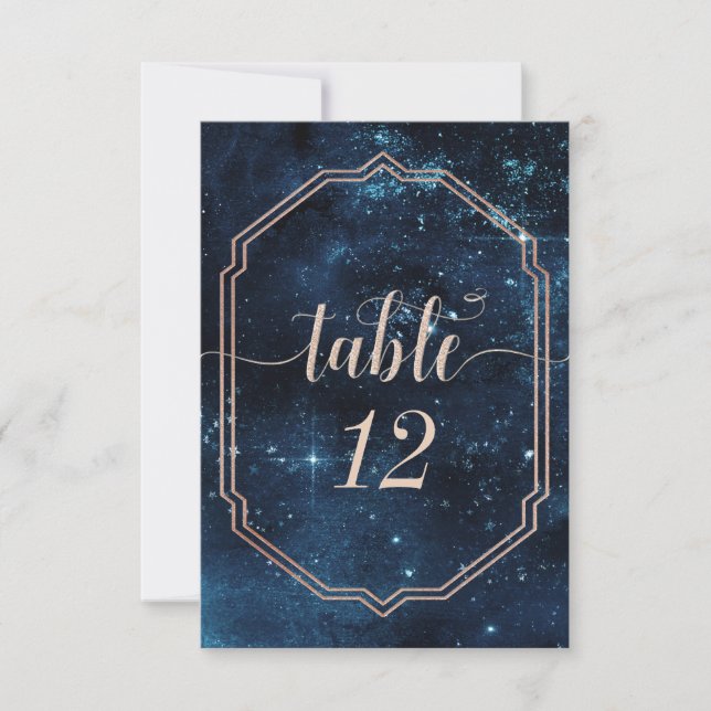 Numéros de table de mariage Galaxie Céleste Star S (Devant)