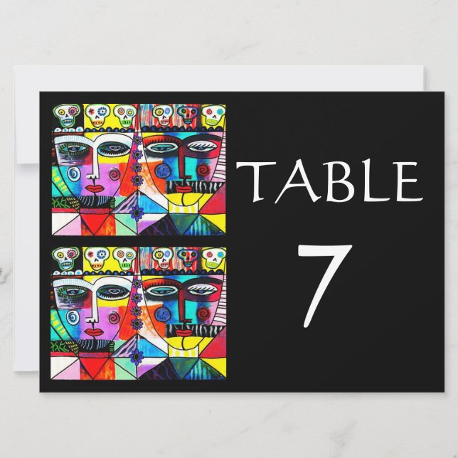 NUMÉROS DE TABLE DE MARIAGE - JOUR DES MORTS (Devant)