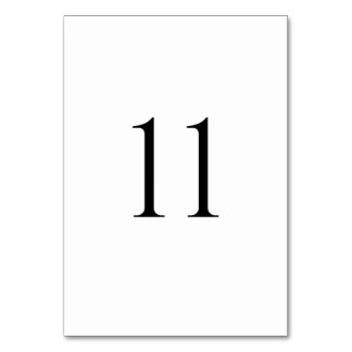 Numéros de table de mariage modernes (1–20)