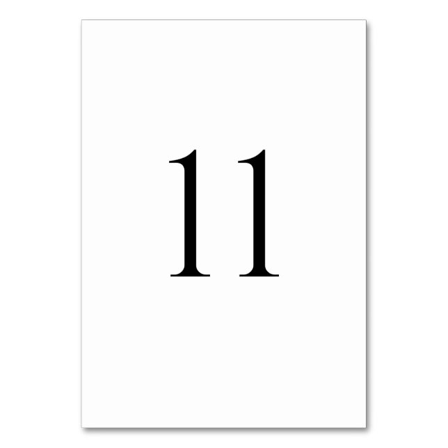 Numéros de table de mariage modernes (1–20) (Par défaut)