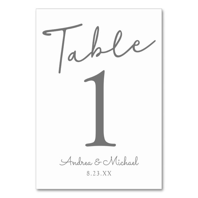 Numéros de table de mariage | Signature Script (Gr (Par défaut)
