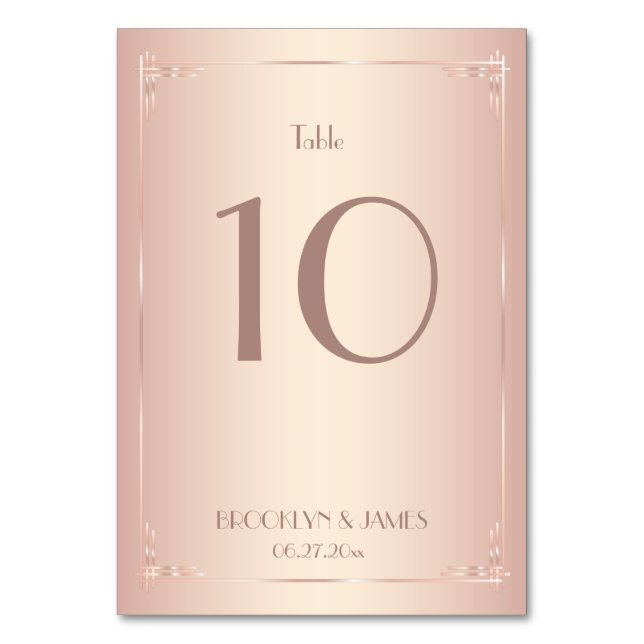 Numéros de table de Mariage vintage (Par défaut)