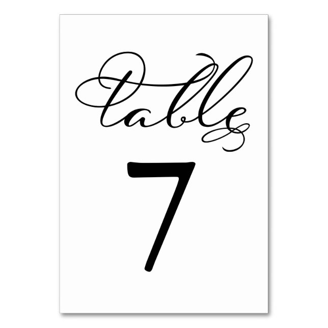 Numéros de table | Élégante calligraphie de mariag (Par défaut)