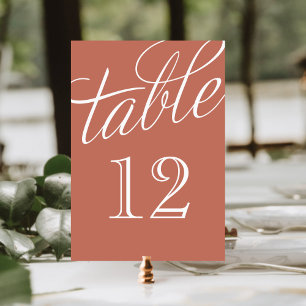 Numéros de table élégants en argile et blanc avec