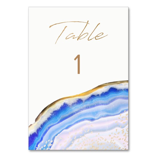 Numéros de table en Agate Bleue (Par défaut)