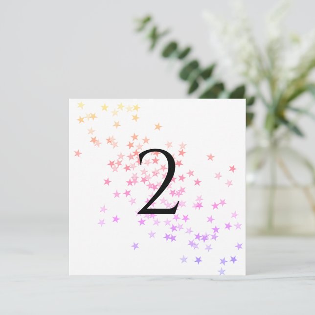 Numéros de table étoiles (Debout devant)