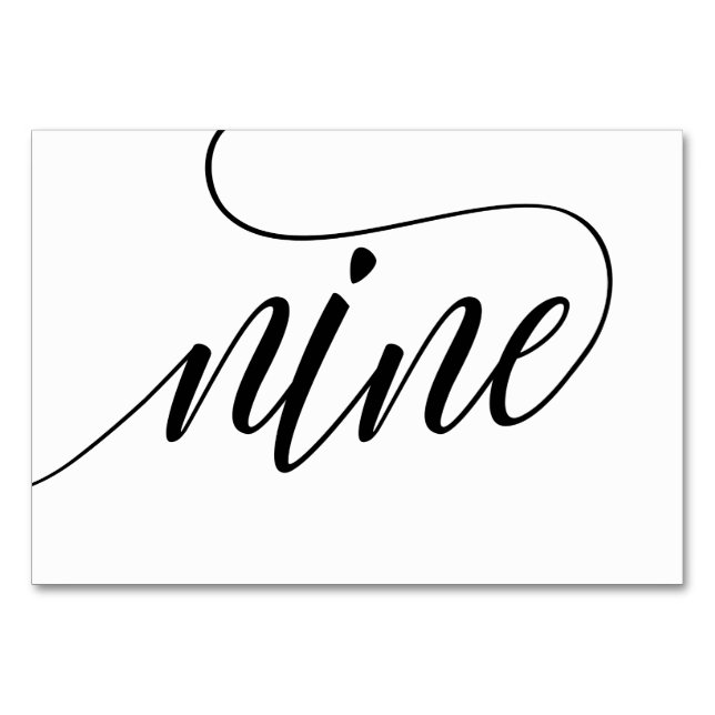 Numéros de table mariage - Typographie de luxe (No (Devant)