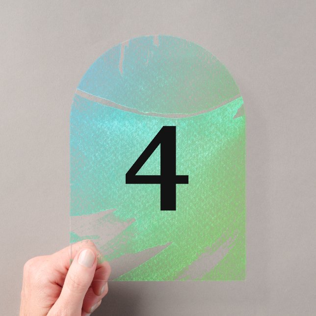 Numéros de table translucides élégants (In situ (ordinateur de poche))