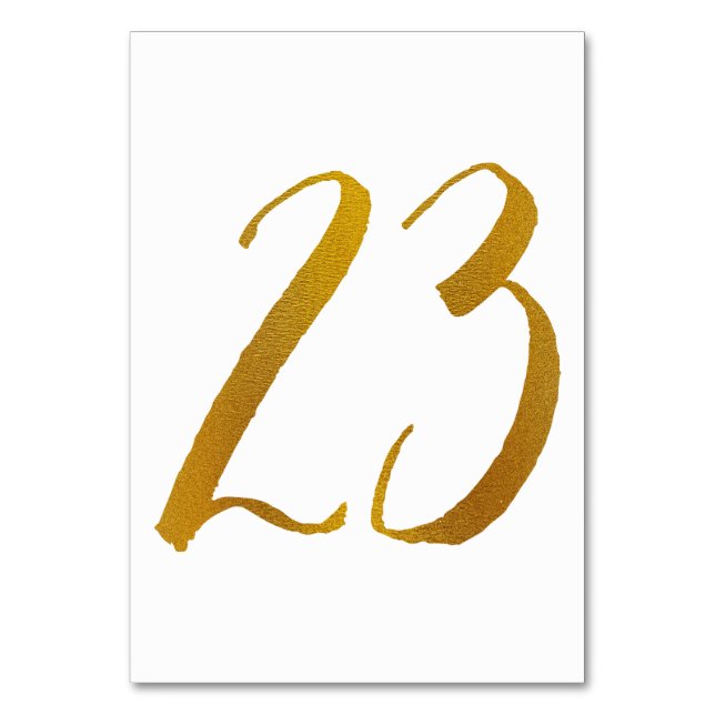 Numéros de table - Typographie de script brosse dé (Par défaut)
