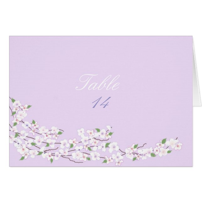 Numéros de table violet et blanc (Devant Horizontal)