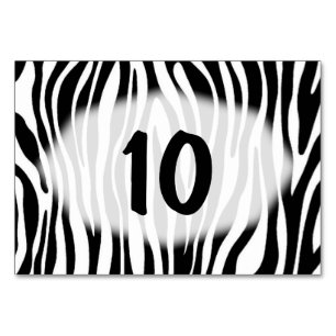 Numéros de table Zebra