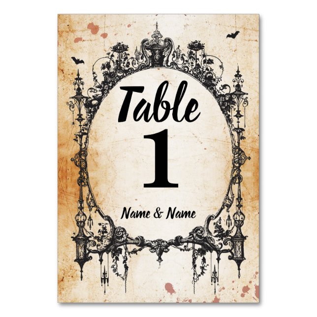 Numéros de tableau Cartes d'Halloween Mariages (Par défaut)