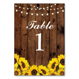 Numéros de tableau Cartes florales en bois de tour