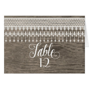 Numéros de tableau Rustique Vintage dentelle Barne