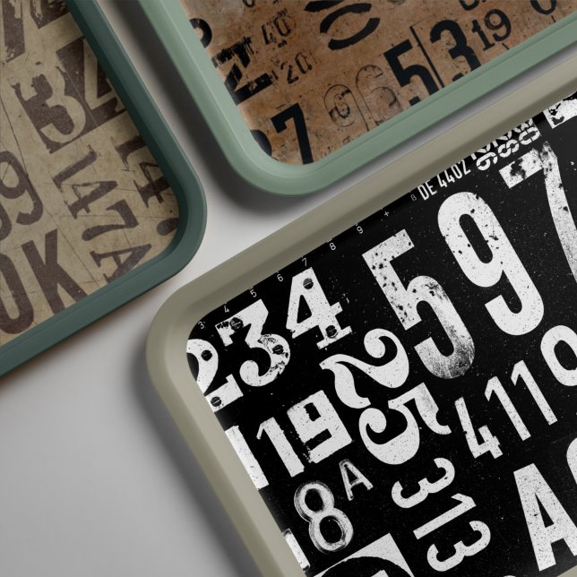 Numéros de typographie Papier de découpage (This is a mockup, this design may appear larger or smaller depending on the size of your surface.)