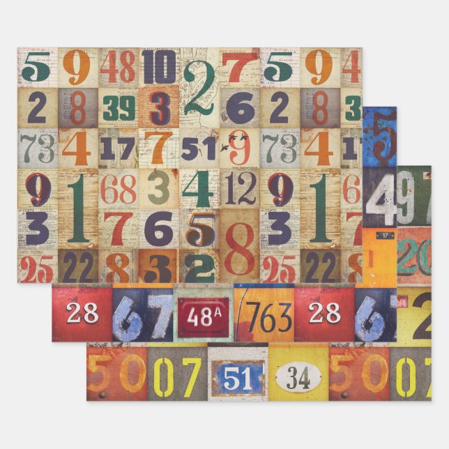 Numéros pour le papier de découpage ou de collage  (Lot)