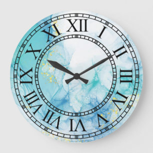 Numéros romains de marbre classique Horloge murale