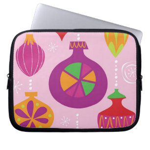 Numerous Christmas decoration illustrated in diffe Laptop Sleeve