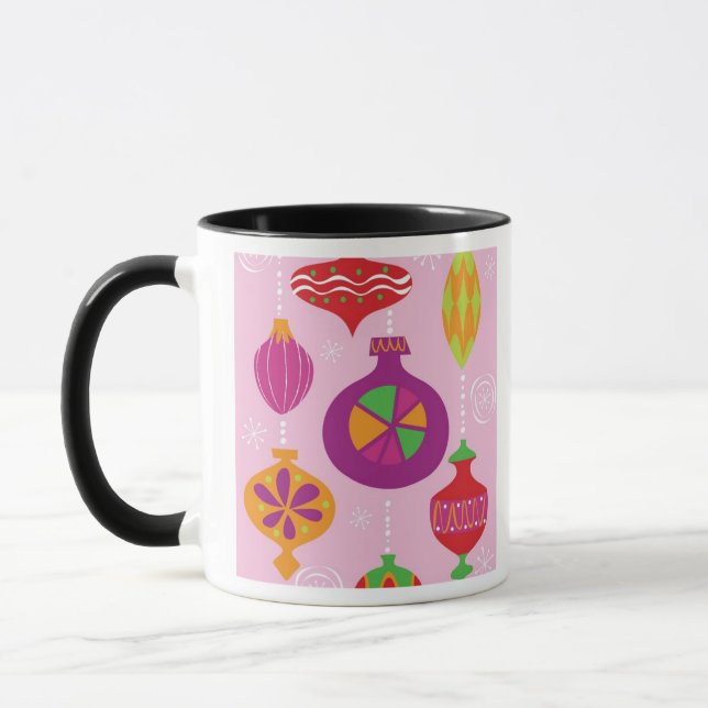 Numerous Christmas decoration illustrated in diffe Mug (Left)