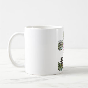 Numerous tourist attractions in Kyoto, Japan Coffee Mug