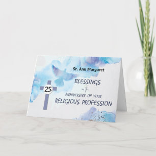 Nun 25th Anniversary of Religious Profession  Card