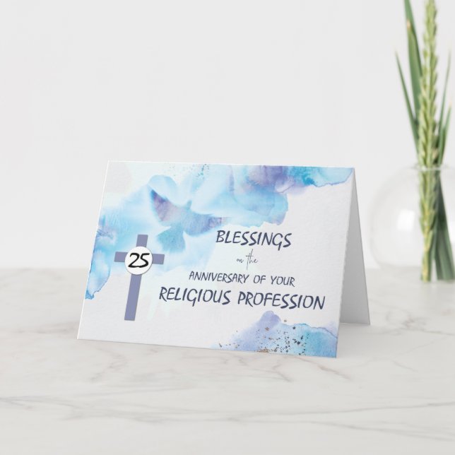Nun 25th Anniversary of Religious Profession  Card (Front)