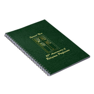 Nun 50th Anniversary of Religious Profession Green Notebook