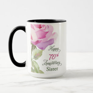 Nun 70th Anniversary Sister Jubilee Pink Rose Mug