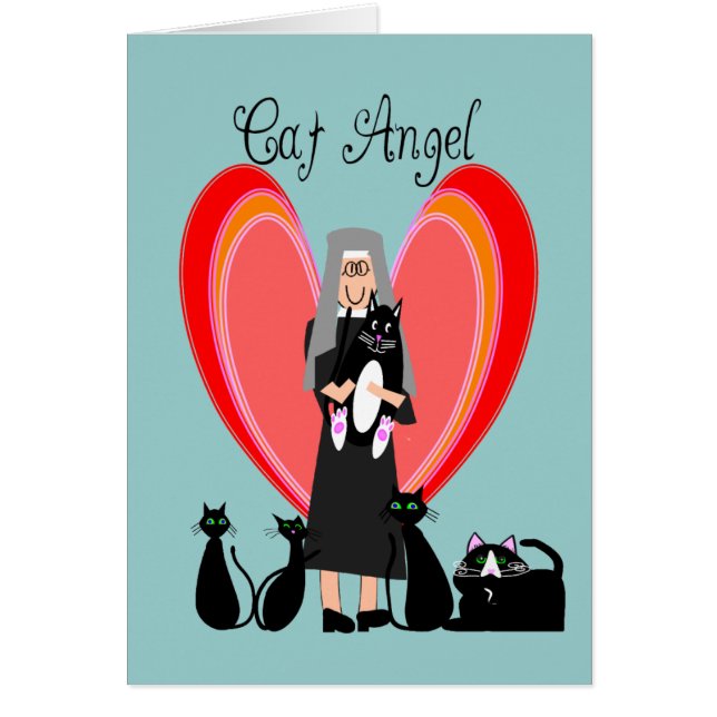 Nun Cat Angel Art Gifts (Front)