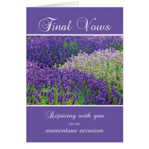 Nun Final Vows, Rejoicing, Lavender Flower