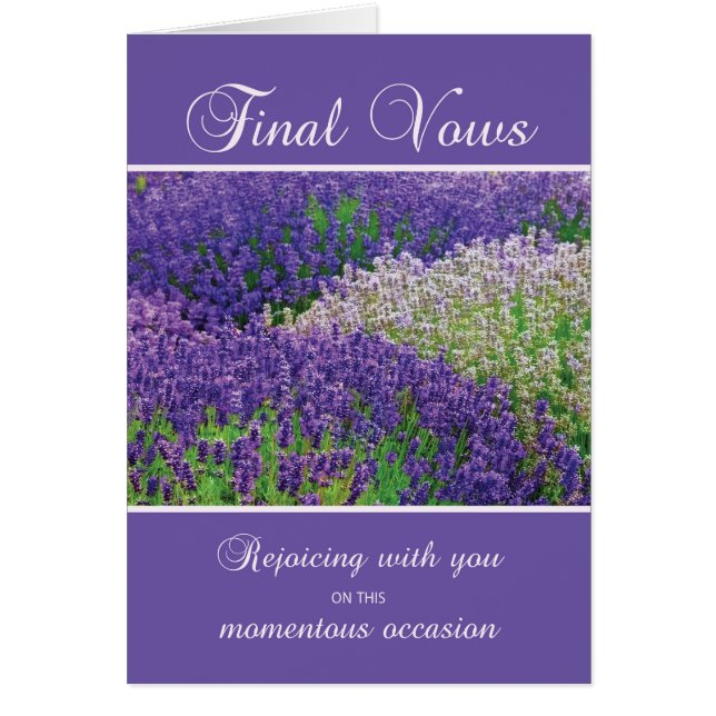 Nun Final Vows, Réjouissant, Lavande Flower (Devant)