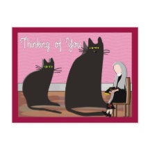 Nun Greeting Cards & Totes "Thinking of You"