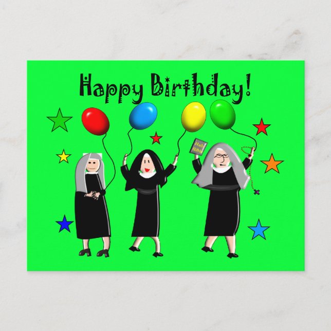Nun Joyeux Anniversaire Cartes et Cadeaux (Devant)