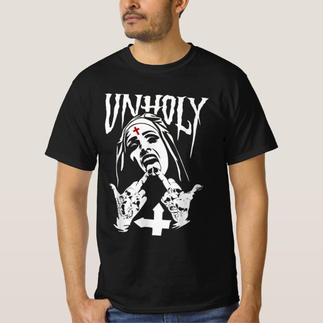 Nun With a Gun quotes T-Shirt (Front)