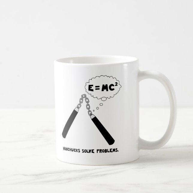 Nunchucks Solve Problems Coffee Mug (Right)