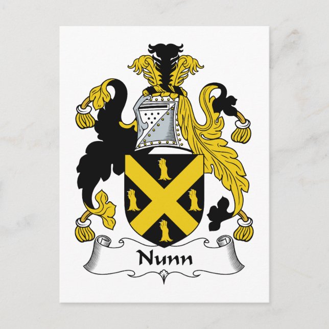 Nunn Family Crest Postcard (Front)