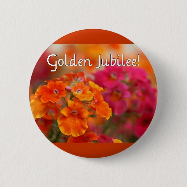 Nuns 50th Jubilee--Floral Design Gifts 2 Inch Round Button (Front)