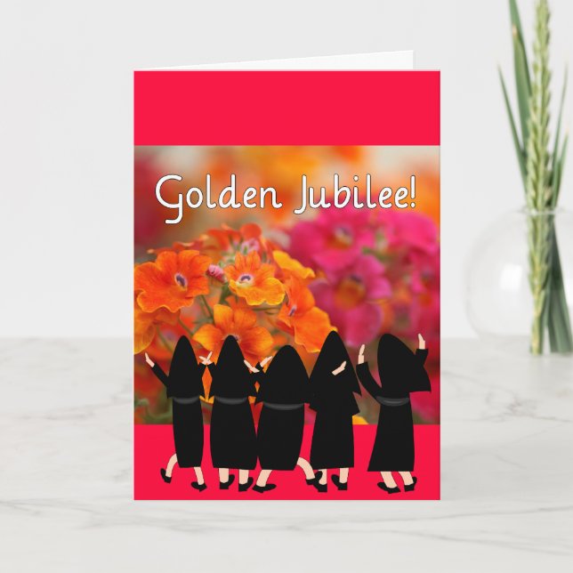 Nuns 50th Jubilee--Floral Design Gifts Card (Front)