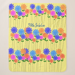 Nuns 50th Jubilee Floral  Sherpa Blanket