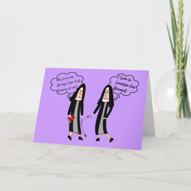 Funny Nun Cards Greeting Cards And More Zazzle Ca