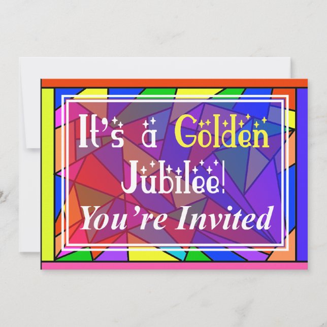 Nuns Golden 50th Jubilee Invitations (Front)