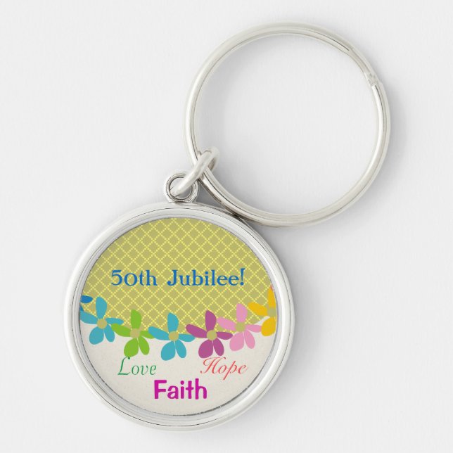 Nuns Golden 50th Jubilee Keychain (Front)