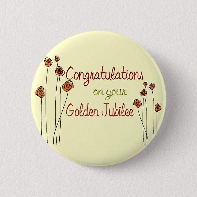 Nuns Golden Jubilee (50th Anniversary) Gifts 2 Inch Round Button (Front)